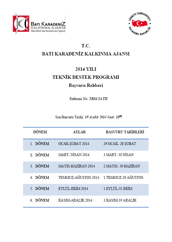 2014 Yılı Teknik Destek Rehberi 