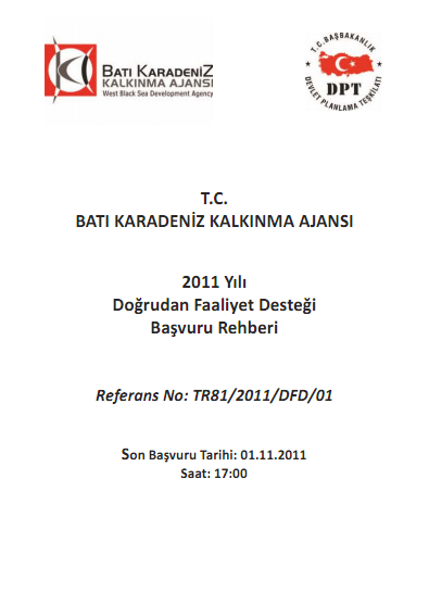 Batı Karadeniz Kalkınma Ajansı 2011 DFD Başvuru Rehberi 